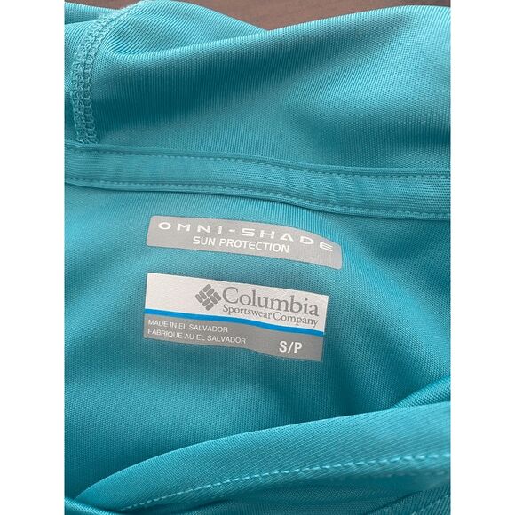 Columbia Hoodie Womens S Blue PFG Shirt Long Sleeves Omni-Shade Stretch Sun - Picture 5 of 6